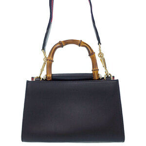 GUCCI Nim Fair Leather Tote Bag